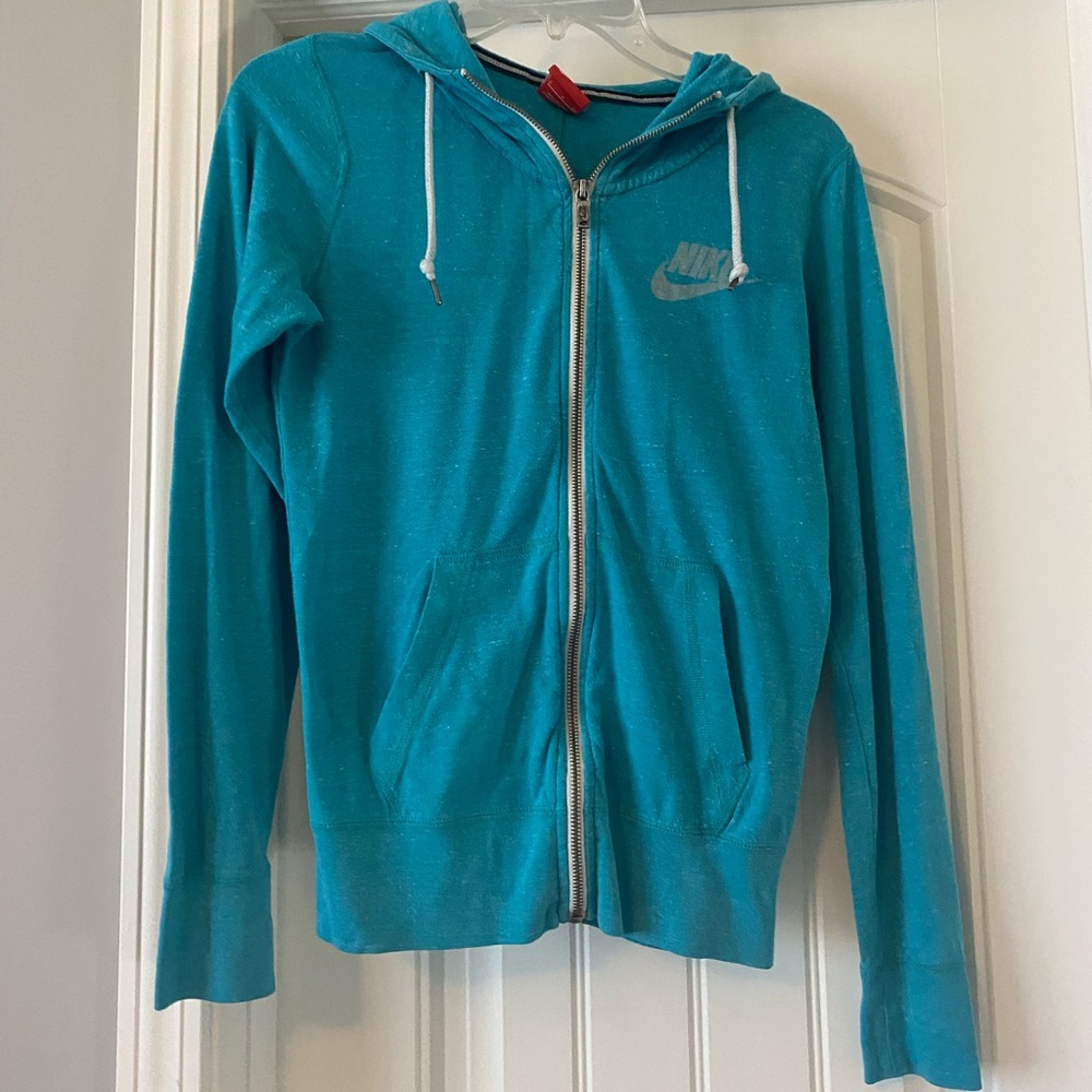 Nike Teal Zip-up Hoodie